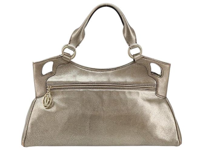 CARTIER Borsa a Mano Marcello in Pelle Oro Auth BA9358 - vista 3