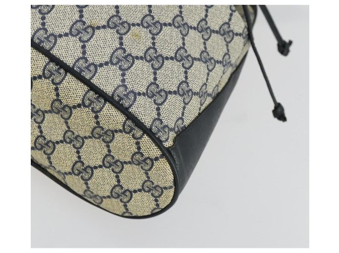 Borsa a Spalla Gucci GG Supreme Sherry Line PVC Blu Navy Oro 41 02 034 Auth 156842 D'oro - vista 10