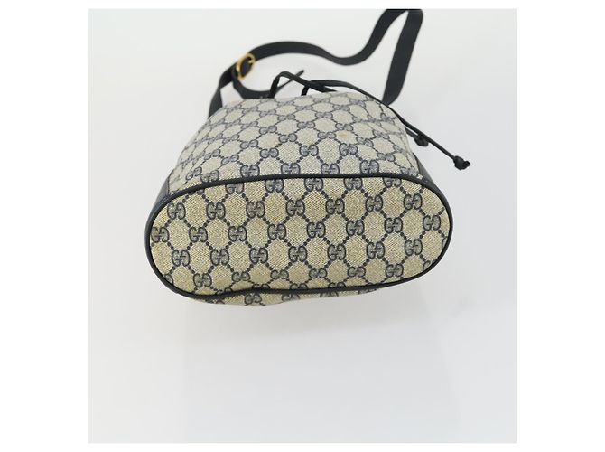 Borsa a Spalla Gucci GG Supreme Sherry Line PVC Blu Navy Oro 41 02 034 Auth 156842 D'oro - vista 9