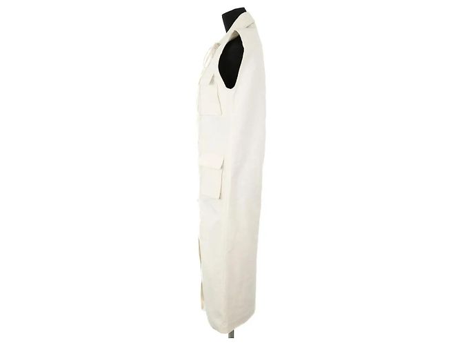 Autre Marque Kleid aus Baumwolle in Ecru Roh - Ansicht 3