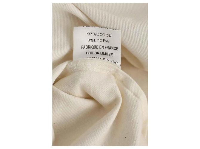 Autre Marque Kleid aus Baumwolle in Ecru Roh - Ansicht 6