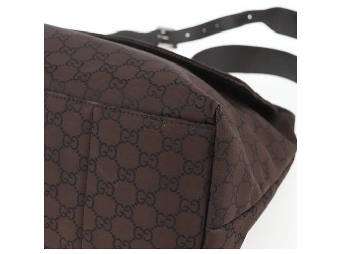 Borsa a Spalla GG Canvas Gucci Marrone Argento 272350 Auth ka1322 - vista 10