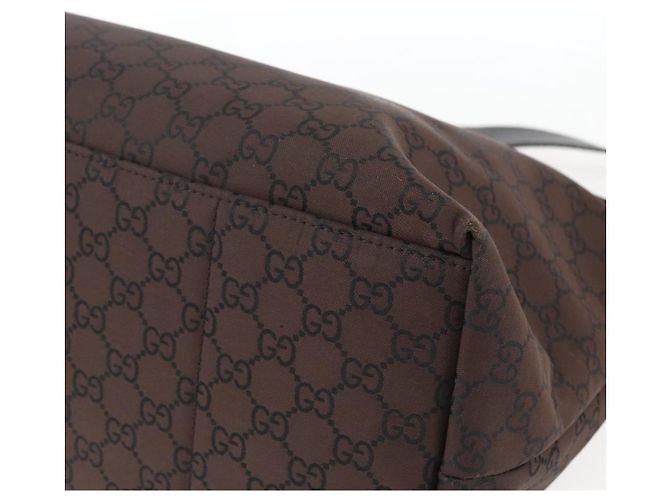 Borsa a Spalla GG Canvas Gucci Marrone Argento 272350 Auth ka1322 - vista 12