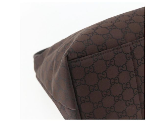 Borsa a Spalla GG Canvas Gucci Marrone Argento 272350 Auth ka1322 - vista 13
