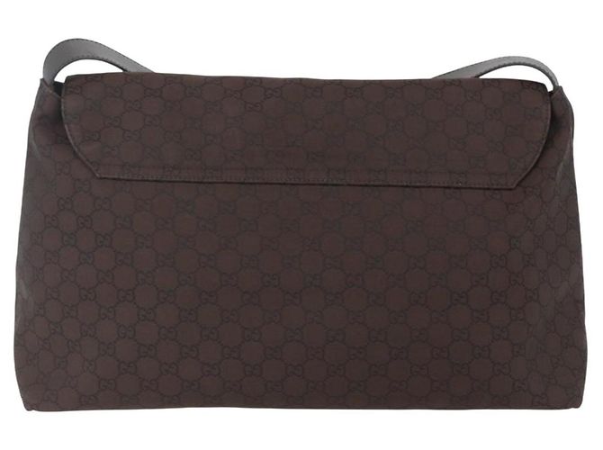 Borsa a Spalla GG Canvas Gucci Marrone Argento 272350 Auth ka1322 - vista 3
