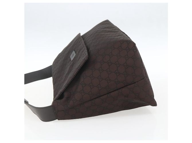 Borsa a Spalla GG Canvas Gucci Marrone Argento 272350 Auth ka1322 - vista 4