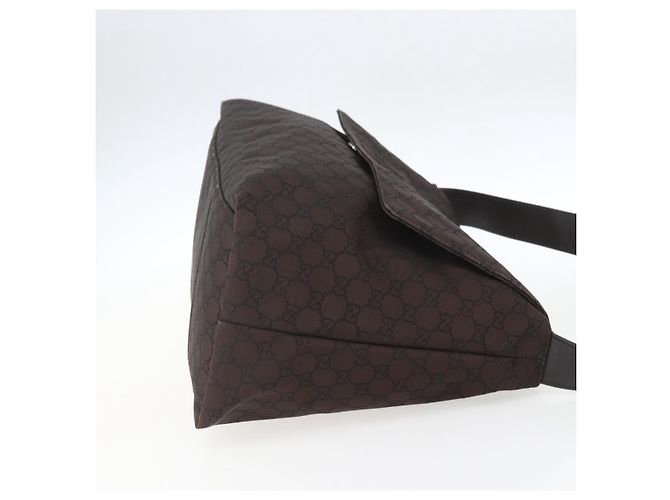 Borsa a Spalla GG Canvas Gucci Marrone Argento 272350 Auth ka1322 - vista 5