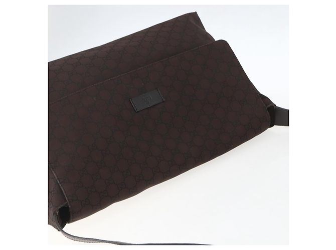 Borsa a Spalla GG Canvas Gucci Marrone Argento 272350 Auth ka1322 - vista 6