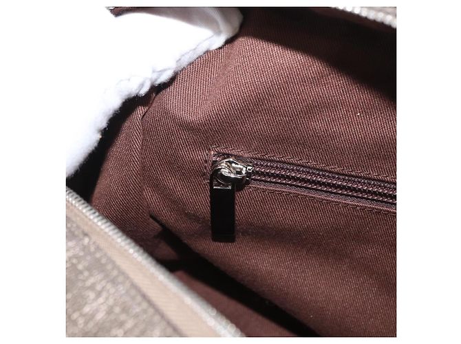Borsa a mano Gancini in pelle Salvatore Ferragamo oro argento Auth 160099 - vista 20