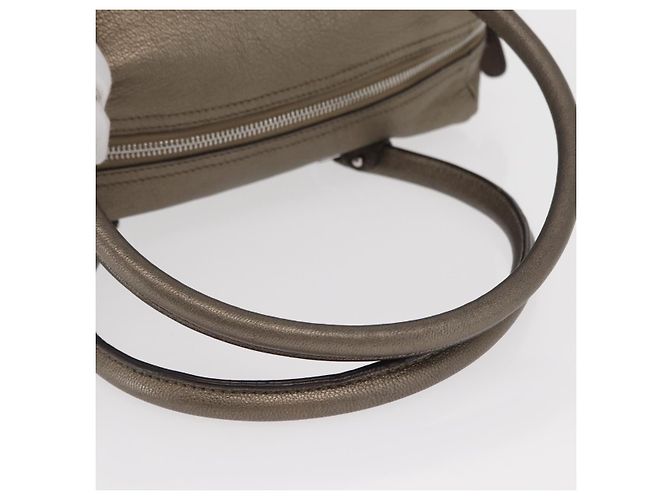 Borsa a mano Gancini in pelle Salvatore Ferragamo oro argento Auth 160099 - vista 7