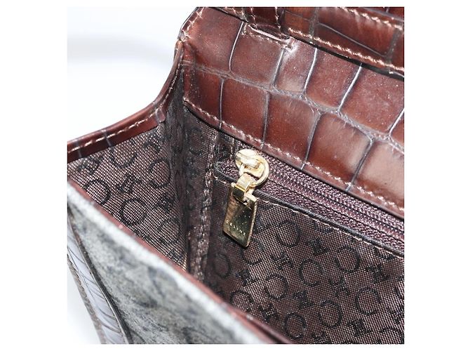 Céline CELINE C Macadam Canvas Schultertasche Grau Gold Auth 157930 Braun Golden - Ansicht 21