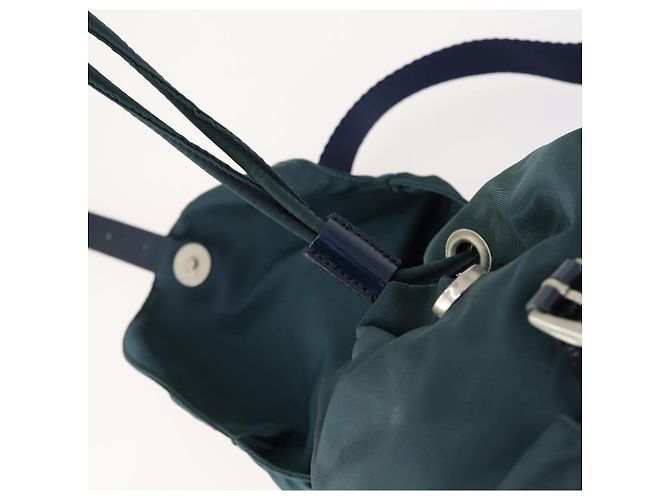 PRADA Rucksack aus Nylon grün silber authentisch 157004 - Ansicht 10