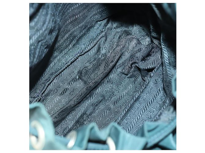 PRADA Rucksack aus Nylon grün silber authentisch 157004 - Ansicht 11