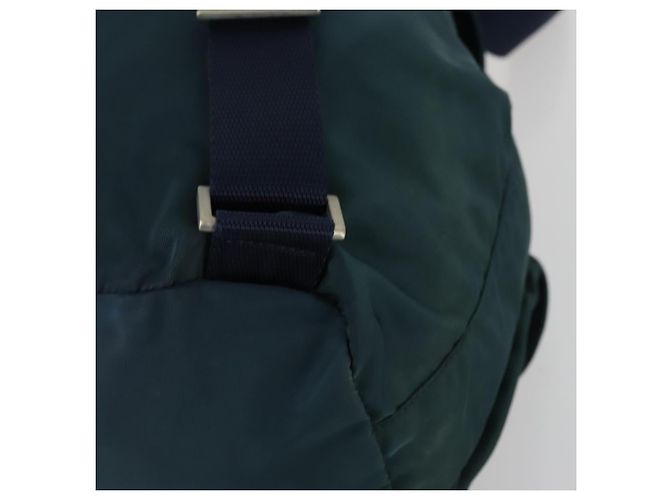 PRADA Rucksack aus Nylon grün silber authentisch 157004 - Ansicht 17