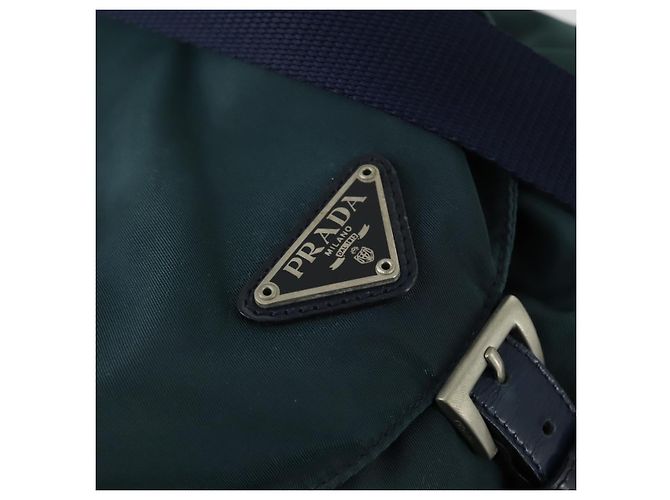 PRADA Rucksack aus Nylon grün silber authentisch 157004 - Ansicht 19