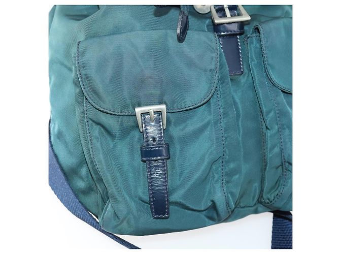 PRADA Rucksack aus Nylon grün silber authentisch 157004 - Ansicht 26