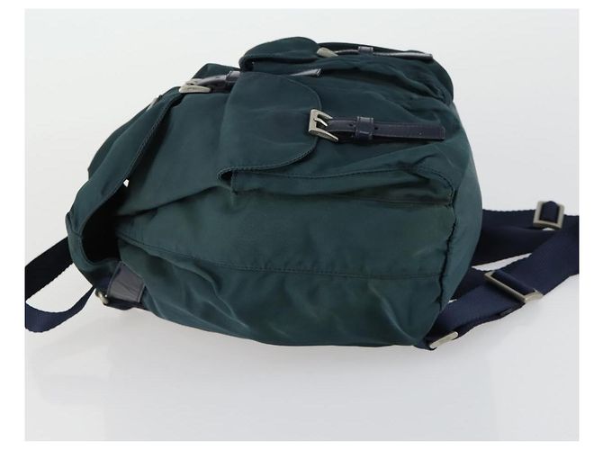 PRADA Rucksack aus Nylon grün silber authentisch 157004 - Ansicht 4