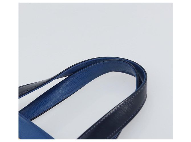 Autre Marque Borsa a mano Burberry in pelle blu e oro Auth 159091 D'oro - vista 8