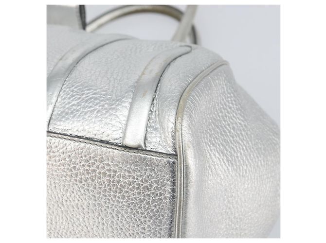 Céline Borsa a mano in pelle argento Auth 157912 - vista 10