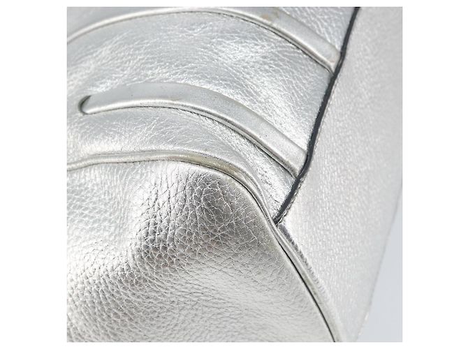 Céline Borsa a mano in pelle argento Auth 157912 - vista 13