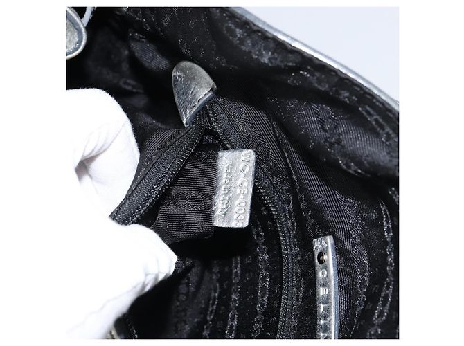 Céline Borsa a mano in pelle argento Auth 157912 - vista 22