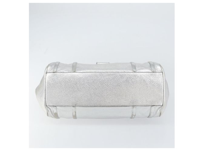Céline Borsa a mano in pelle argento Auth 157912 - vista 9