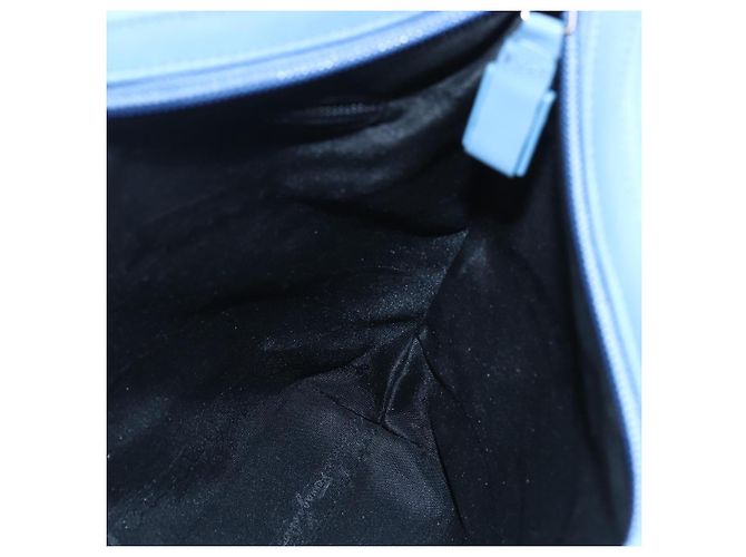 Salvatore Ferragamo Schultertasche Nylon Hellblau Silber Authentisch ka1321 - Ansicht 18