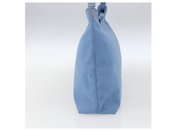 Salvatore Ferragamo Schultertasche Nylon Hellblau Silber Authentisch ka1321 - Ansicht 5