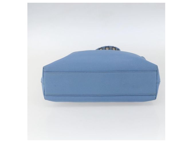 Salvatore Ferragamo Schultertasche Nylon Hellblau Silber Authentisch ka1321 - Ansicht 9