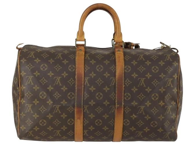 LOUIS VUITTON Borsa Boston Monogram Keepall 45 M41428 LV Auth 157652 Monogramma - vista 2