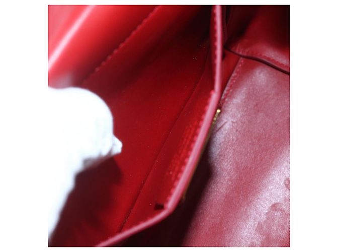 Salvatore Ferragamo Borsa a Spalla Chain Vala in Pelle 2 in 1 Rossa Oro Auth BA9424V Rosso D'oro - vista 20