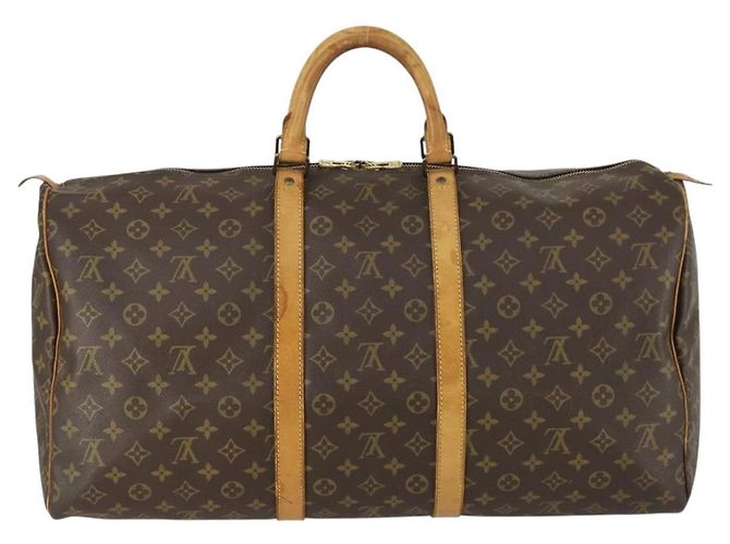 LOUIS VUITTON Borsa Boston Monogram Keepall 55 M41424 LV Auth BA9013 Monogramma - vista 2