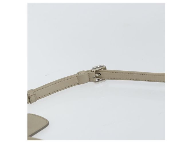 PRADA Borsa a Mano Nylon 2way Beige Argento Auth ka1368 - vista 15