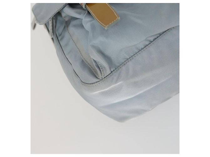Borsa a Spalla PRADA Nylon Blu Argento Autentica 157777 - vista 14