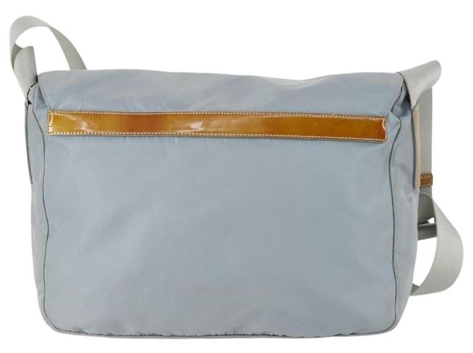 Borsa a Spalla PRADA Nylon Blu Argento Autentica 157777 - vista 2