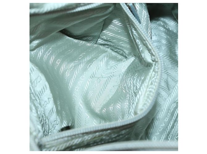 Borsa a Spalla PRADA Nylon Blu Argento Autentica 157777 - vista 24