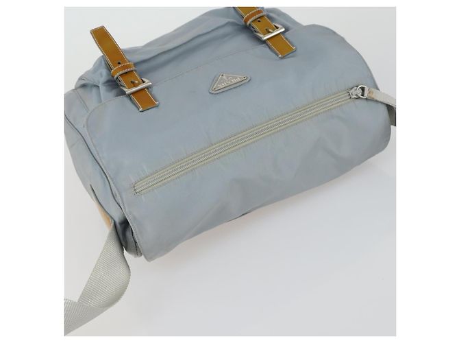 Borsa a Spalla PRADA Nylon Blu Argento Autentica 157777 - vista 6