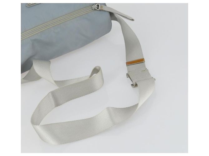 Borsa a Spalla PRADA Nylon Blu Argento Autentica 157777 - vista 7