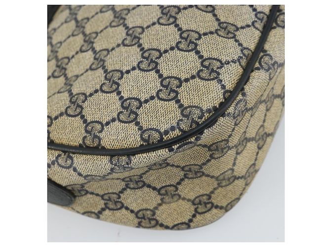 Borsa a Spalla Gucci GG Supreme Sherry Line PVC Blu Navy Oro 89 02 032 Auth 158018 D'oro - vista 13