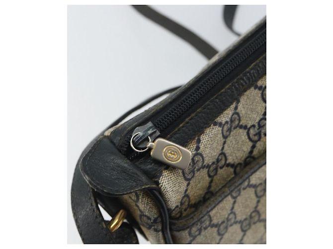 Borsa a Spalla Gucci GG Supreme Sherry Line PVC Blu Navy Oro 89 02 032 Auth 158018 D'oro - vista 15