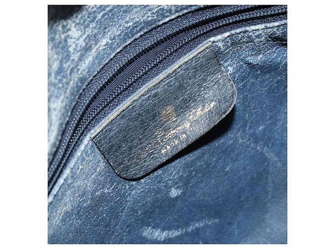 Borsa a Spalla Gucci GG Supreme Sherry Line PVC Blu Navy Oro 89 02 032 Auth 158018 D'oro - vista 16