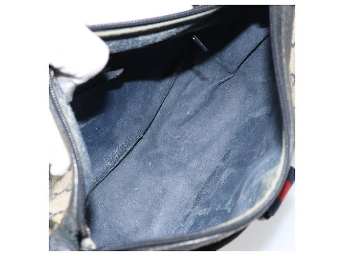 Borsa a Spalla Gucci GG Supreme Sherry Line PVC Blu Navy Oro 89 02 032 Auth 158018 D'oro - vista 17