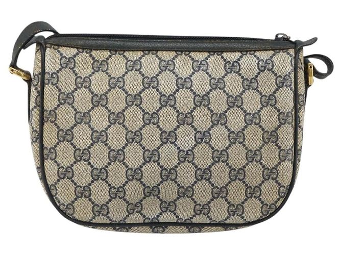 Borsa a Spalla Gucci GG Supreme Sherry Line PVC Blu Navy Oro 89 02 032 Auth 158018 D'oro - vista 3