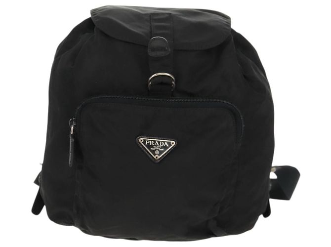 PRADA Backpack Nylon Black Silver Auth 159056 Silvery - view 13
