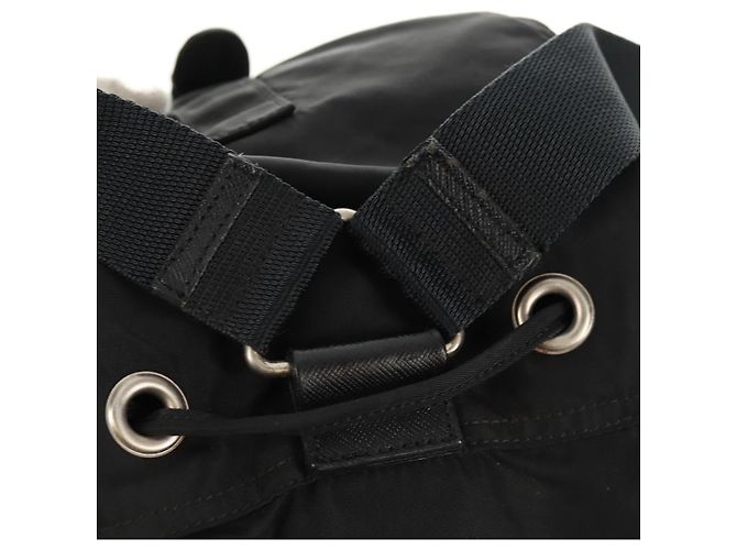 PRADA Backpack Nylon Black Silver Auth 159056 Silvery - view 14