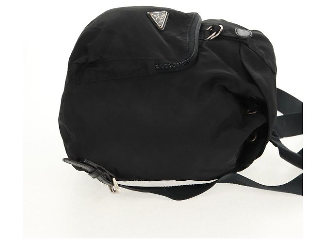 PRADA Backpack Nylon Black Silver Auth 159056 Silvery - view 4