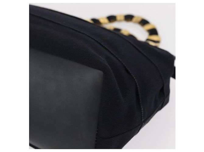 Borsa a mano Vala in tela blu navy e oro Salvatore Ferragamo Auth gh1482 D'oro - vista 11