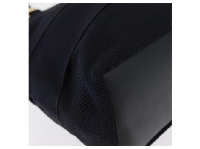 Borsa a mano Vala in tela blu navy e oro Salvatore Ferragamo Auth gh1482 D'oro - vista 12