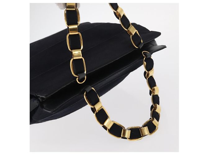Borsa a mano Vala in tela blu navy e oro Salvatore Ferragamo Auth gh1482 D'oro - vista 6