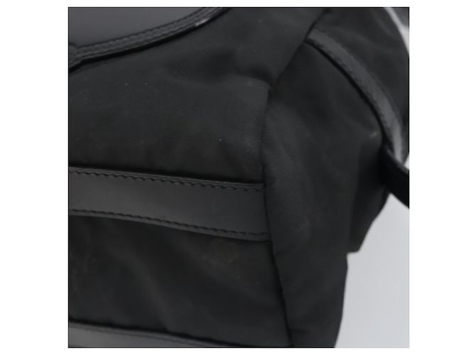 PRADA Bolsa de mão em nylon preto prata Auth ka1246 - vista 15